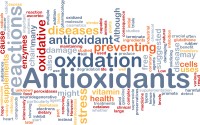 Antioxidants health background concept
